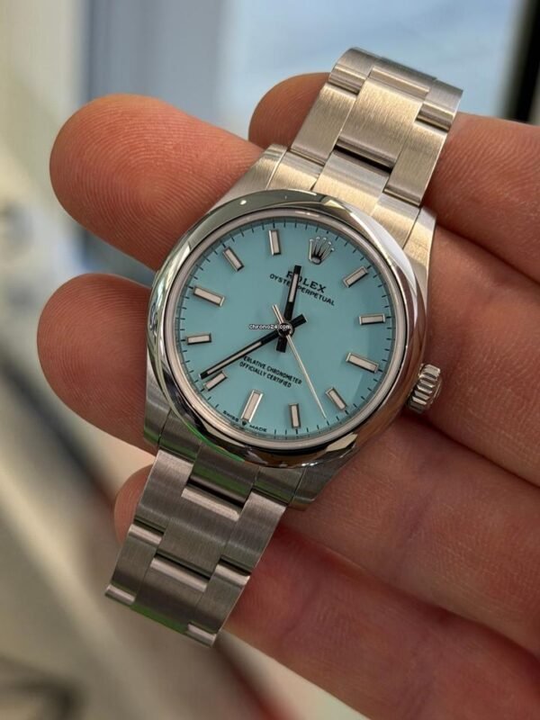 IMG_6655 Rolex Oyster Perpetual 31 Tiffany NUOVO Giugno 2026 full set con documenti e scatola
