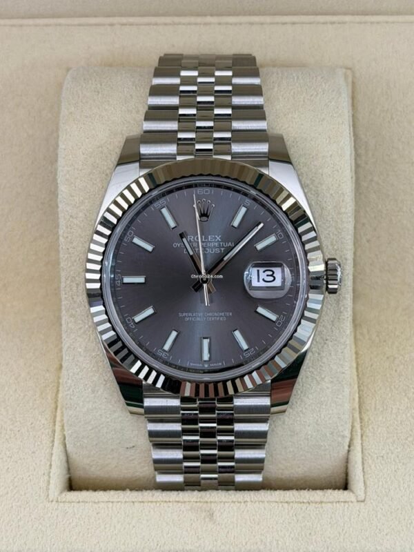 Rolex Datejust 41 41mm ardesia grigio NUOVO 2026 Italia jubilee full set con documenti e scatola