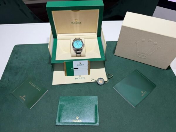 Rolex Milgauss BLU vetro verde del 2019 full set excellent condition con documenti e scatola