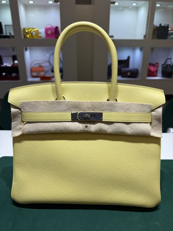 Hermès Birkin 30 retourne veau togo colore Jaune pouss ( giallo pastello ) stampa K NUOVA 2026