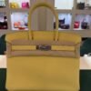 Hermès Birkin 30 retourne veau togo colore Jaune pouss ( giallo pastello ) stampa K NUOVA 2026