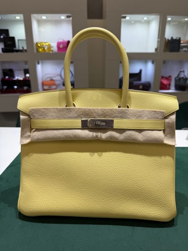Hermès Birkin 30 retourne veau togo colore Jaune pouss ( giallo pastello ) stampa K NUOVA 2026