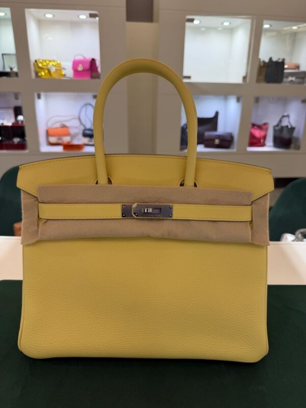Hermès Birkin 30 retourne veau togo colore Jaune pouss ( giallo pastello ) stampa K NUOVA 2026