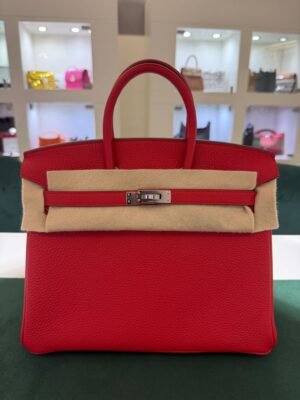 Hermès Birkin 25 retourne veau togo colore Rouge radie ( rosso piccione ) stampa K NUOVA 2026