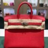 Hermès Birkin 25 retourne veau togo colore Rouge radie ( rosso piccione ) stampa K NUOVA 2026