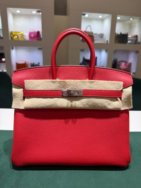 Hermès Birkin 25 retourne veau togo colore Rouge radie ( rosso piccione ) stampa K NUOVA 2026