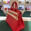 Hermès Birkin 25 retourne veau togo colore Rouge radie ( rosso piccione ) stampa K NUOVA 2026