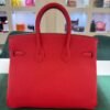 Hermès Birkin 25 retourne veau togo colore Rouge radie ( rosso piccione ) stampa K NUOVA 2026