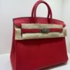 Hermès Birkin 25 retourne veau togo colore Rouge radie ( rosso piccione ) stampa K NUOVA 2026