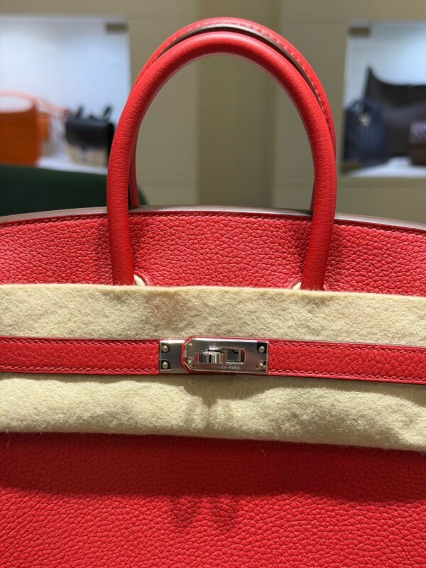 Hermès Birkin 25 retourne veau togo colore Rouge radie ( rosso piccione ) stampa K NUOVA 2026