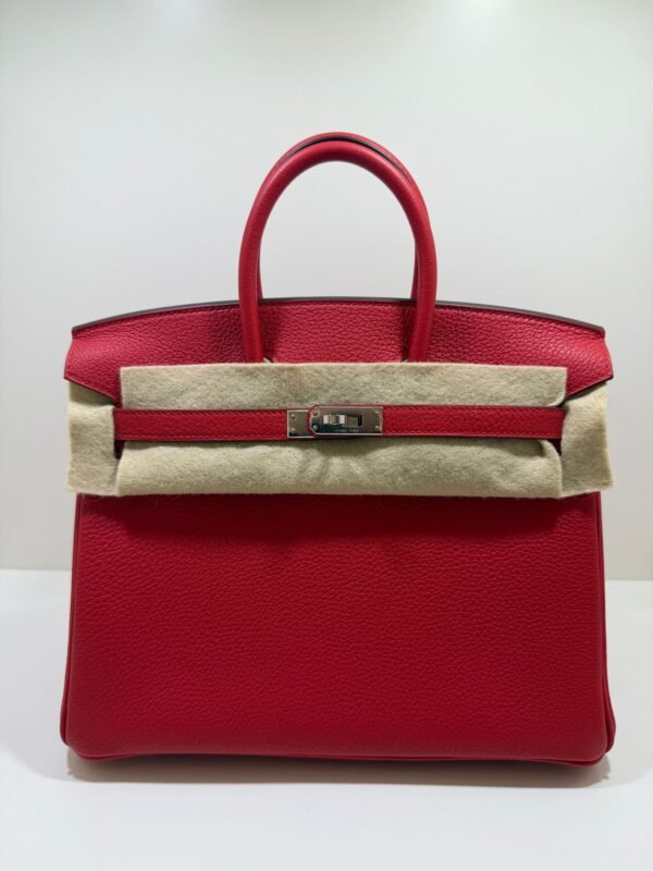 Hermès Birkin 25 retourne veau togo colore Rouge radie ( rosso piccione ) stampa K NUOVA 2026