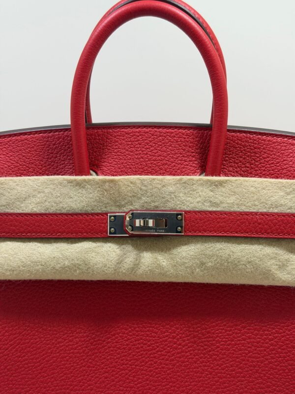 Hermès Birkin 25 retourne veau togo colore Rouge radie ( rosso piccione ) stampa K NUOVA 2026