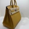 Hermès Birkin 25 retourne veau togo colore paille( giallo ) stampa G NUOVA 2026 Giugno hardware palladio full set con scontrino ufficiale Hermès