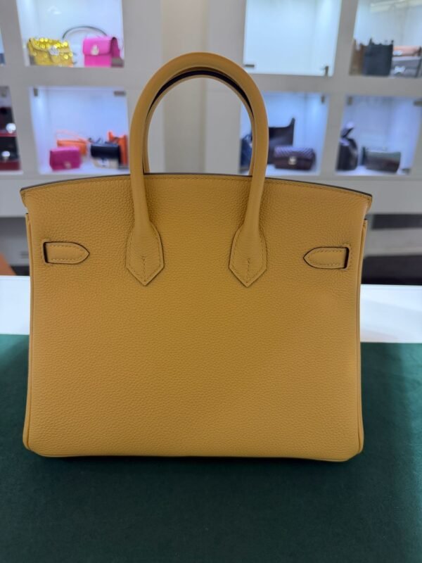Hermès Birkin 25 retourne veau togo colore paille( giallo ) stampa G NUOVA 2026 Giugno hardware palladio full set con scontrino ufficiale Hermès