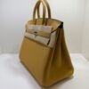 Hermès Birkin 25 retourne veau togo colore paille( giallo ) stampa G NUOVA 2026 Giugno hardware palladio full set con scontrino ufficiale Hermès