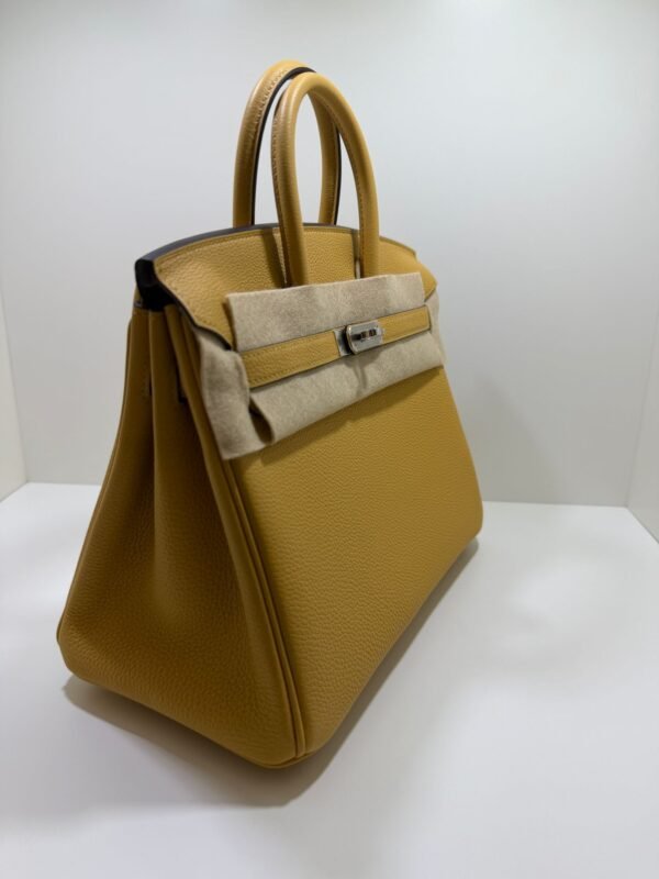 Hermès Birkin 25 retourne veau togo colore paille( giallo ) stampa G NUOVA 2026 Giugno hardware palladio full set con scontrino ufficiale Hermès