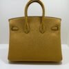 Hermès Birkin 25 retourne veau togo colore paille( giallo ) stampa G NUOVA 2026 Giugno hardware palladio full set con scontrino ufficiale Hermès
