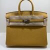 Hermès Birkin 25 retourne veau togo colore paille( giallo ) stampa G NUOVA 2026 Giugno hardware palladio full set con scontrino ufficiale Hermès