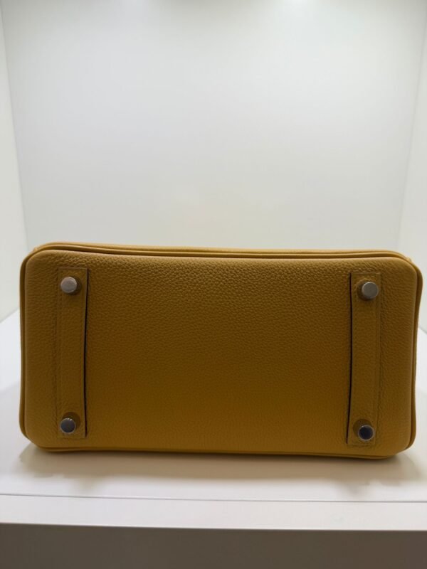 Hermès Birkin 25 retourne veau togo colore paille( giallo ) stampa G NUOVA 2026 Giugno hardware palladio full set con scontrino ufficiale Hermès