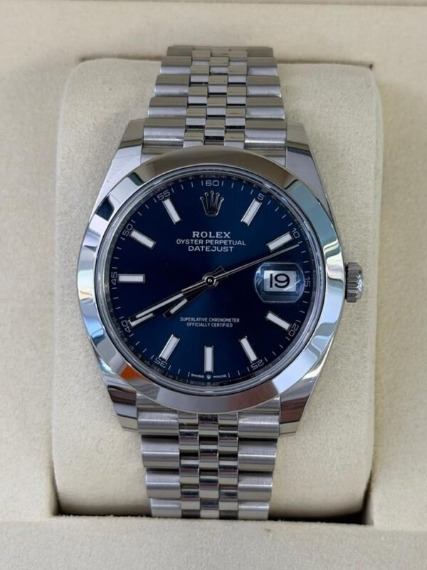 Rolex Datejust 41 41mm 2026 Italia Jubilee quadrante blu full set con documenti e scatola