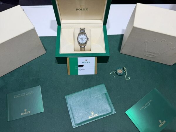 Rolex Datejust 31 31mm bianco white del 2018 full set top condition con documenti e scatola