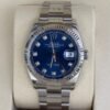 Rolex Datejust 36 quadrante Blu in diamanti del 2021 full set excellent condition con documenti