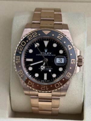Rolex GMT-Master II rose gold del 2024 Italia full set excellent condition con documenti scatola