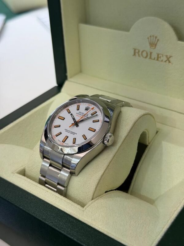IMG_4254 Rolex Milgauss quadrante bianco NUOVO del 2009 Italia full stickers full pellicole full set