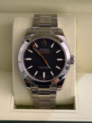 Rolex Milgauss quadrante nero NUOVO del 2008 Italia full stickers full pellicole full set