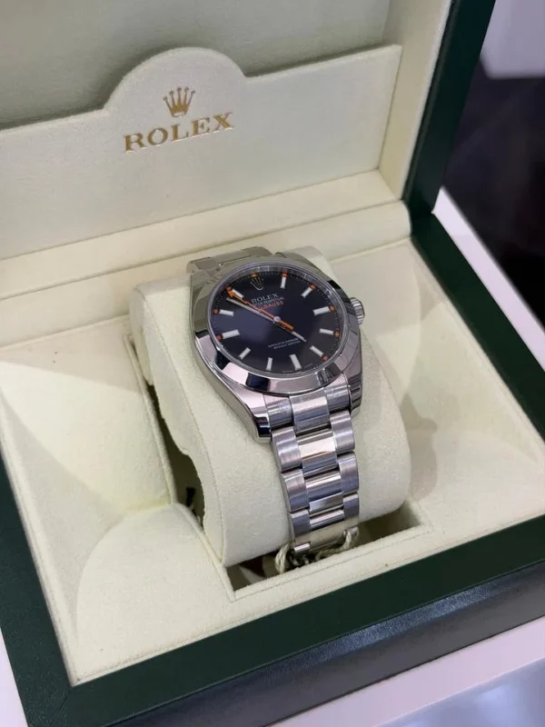 Rolex Milgauss quadrante nero NUOVO del 2008 Italia full stickers full pellicole full set