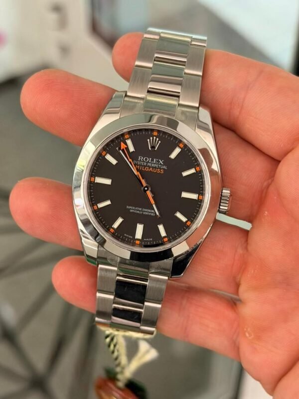 Rolex Milgauss quadrante nero NUOVO del 2008 Italia full stickers full pellicole full set