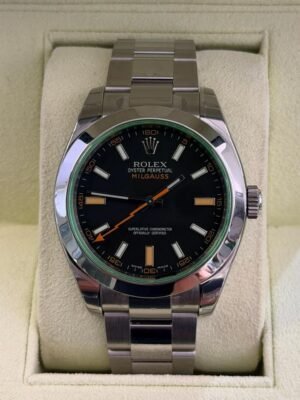 Rolex Milgauss vetro verde NUOVO 2009 Italia full stickers full pellicole full set con documenti