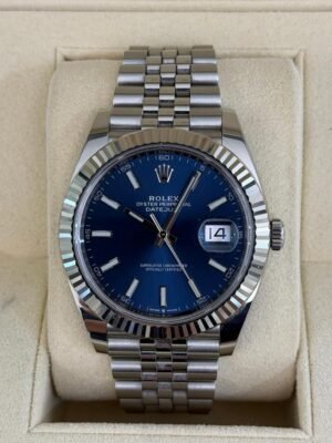 Rolex Datejust 41 Blu del 2019 Jubilee full set top condition con documenti e scatola Rolex