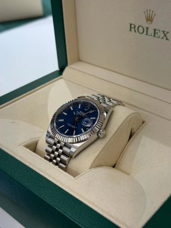 Rolex Datejust 41 Blu del 2019 Jubilee full set top condition con documenti e scatola Rolex