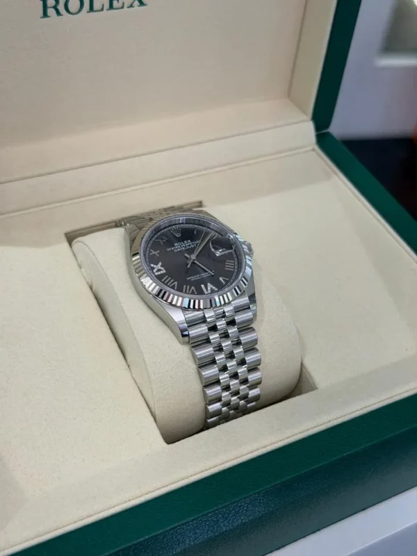 Rolex Datejust 36 NUOVO Jubilee 2026 quadrante Dark grey con diamanti ore 6 e 9 full set