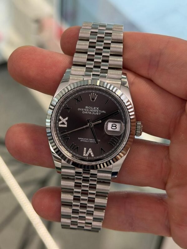 Rolex Datejust 36 NUOVO Jubilee 2026 quadrante Dark grey con diamanti ore 6 e 9 full set