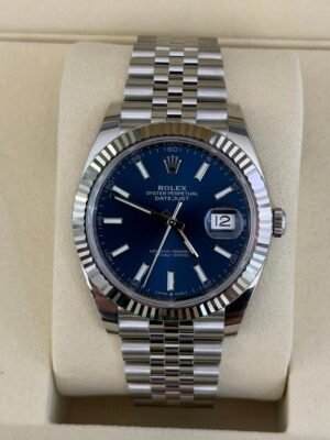IMG_6172 Rolex Datejust 41 41mm Blu index NUOVO 2026 Italia jubilee full set con documenti e scatola