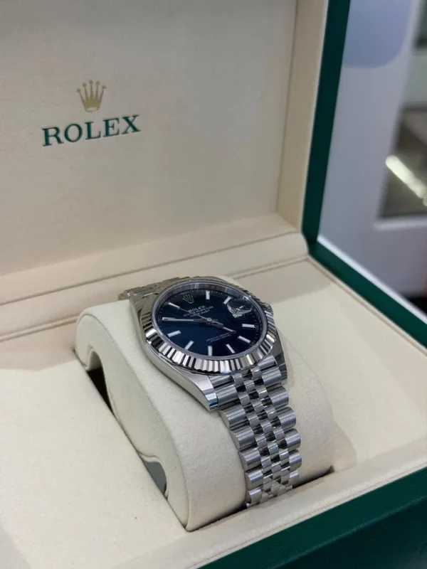 IMG_6176 Rolex Datejust 41 41mm Blu index NUOVO 2026 Italia jubilee full set con documenti e scatola