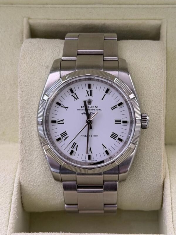 IMG_6185 Rolex Air King 34mm quadrante bianco del 2005 top condition con scatola rolex e documento nostro
