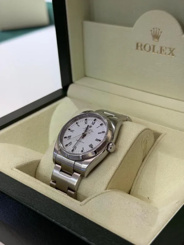 IMG_6186 Rolex Air King 34mm quadrante bianco del 2005 top condition con scatola rolex e documento nostro