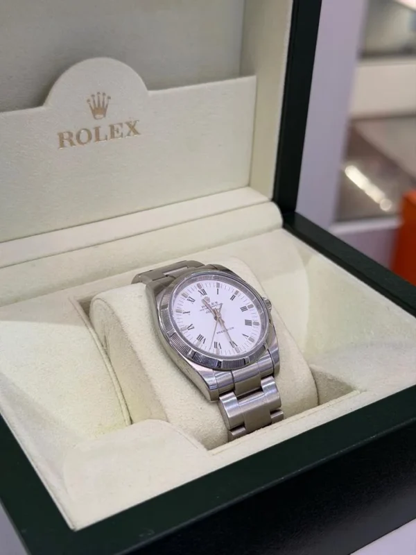 IMG_6187 Rolex Air King 34mm quadrante bianco del 2005 top condition con scatola rolex e documento nostro