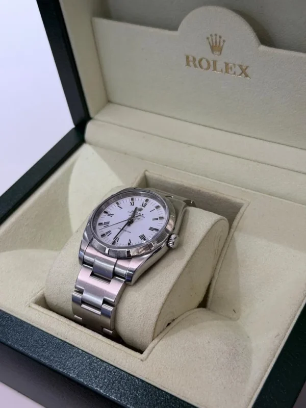 IMG_6189 Rolex Air King 34mm quadrante bianco del 2005 top condition con scatola rolex e documento nostro