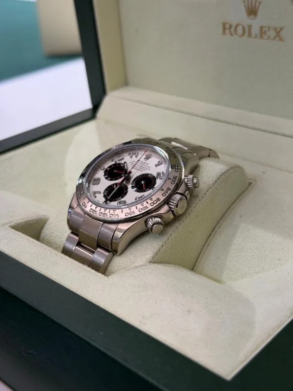 Rolex Daytona oro bianco 40mm racing dial nero del 2005 top condition scatola Rolex