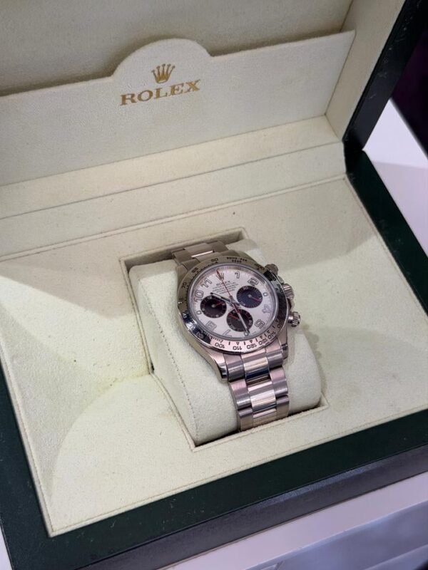 Rolex Daytona oro bianco 40mm racing dial nero del 2005 top condition scatola Rolex