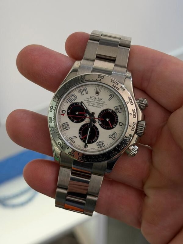Rolex Daytona oro bianco 40mm racing dial nero del 2005 top condition scatola Rolex