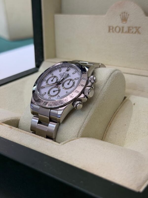 Rolex Daytona Cosmograph bianco white panda del 2008 card RRR full set top condition documenti e