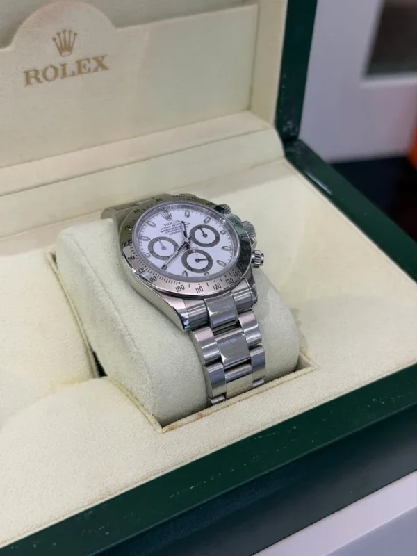 Rolex Daytona Cosmograph bianco white panda del 2008 card RRR full set top condition documenti e