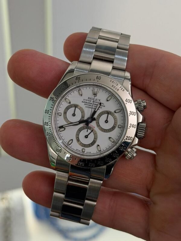 Rolex Daytona Cosmograph bianco white panda del 2008 card RRR full set top condition documenti e