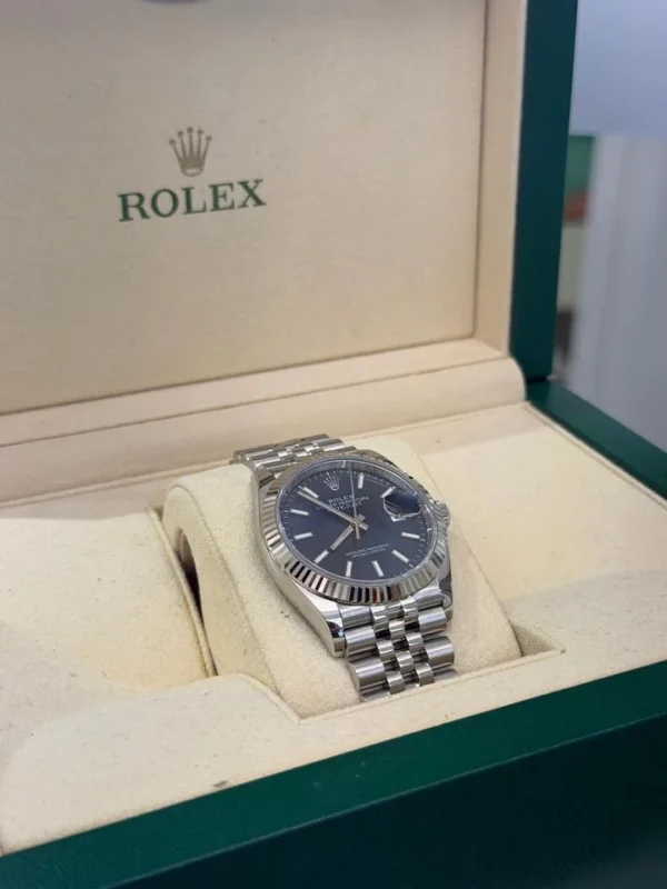 Rolex Datejust 36 mm Blu del 2021 full set top condition con documenti e scatola Rolex