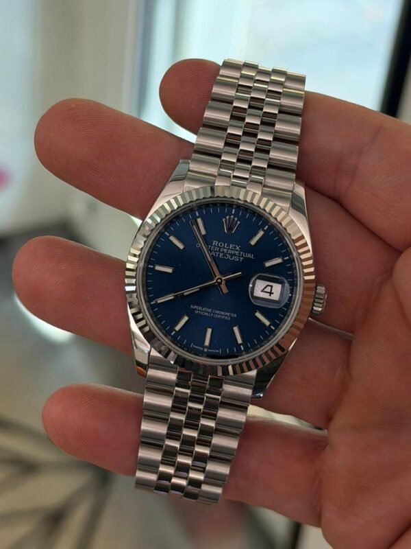 Rolex Datejust 36 mm Blu del 2021 full set top condition con documenti e scatola Rolex